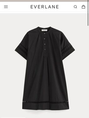 NWT Everlane lace trim popover dress